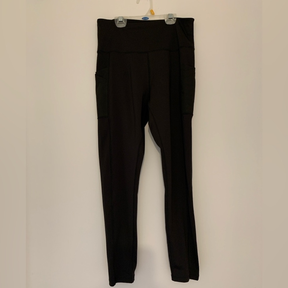 Ebb & Flow Ladies Black Leggings, size M, side pockets